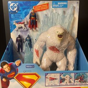 DC Action Comics Superman Fortress of Solitude Battle Set with 5 Figures New